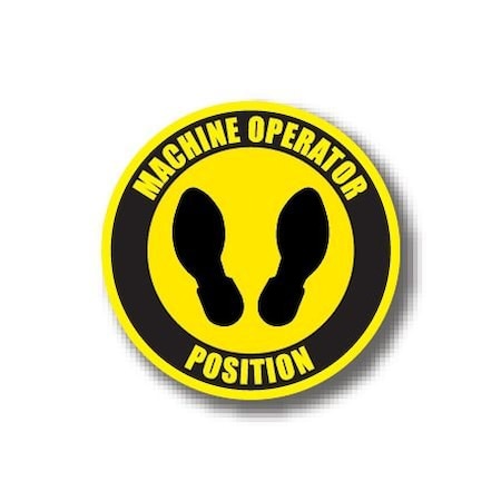 Ergomat 32in CIRCLE SIGNS - Machine Operator Position DSV-SIGN 1024 #0510 -UEN